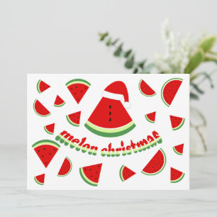 Cartes Pour Fêtes Annuelles Illustration de Noël joyeuse avec melon mignon