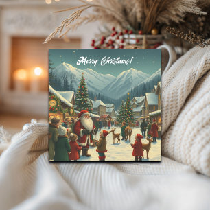 Cartes Pour Fêtes Annuelles Illustration de Noël Vintage