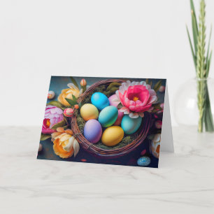 Cartes Pour Fêtes Annuelles Illustration de Pâques flamboyante et élégante