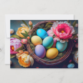 Cartes Pour Fêtes Annuelles Illustration de Pâques flamboyante et élégante