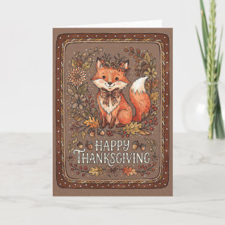 Cartes Pour Fêtes Annuelles Illustration de renard mignon pour la fête d'Actio
