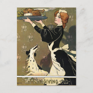 Cartes Pour Fêtes Annuelles Illustration de Thanksgiving à l'aquarelle vintage