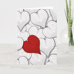 Cartes Pour Fêtes Annuelles Illustration des coeurs d'oignon lunaire