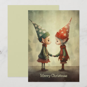 Cartes Pour Fêtes Annuelles Illustration des elfes mignons