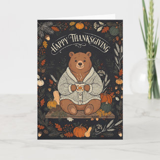 Cartes Pour Fêtes Annuelles Illustration d'ours confortable pour la fête d'Act