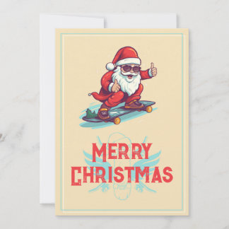 Cartes Pour Fêtes Annuelles Illustration du dessin du patineur du Père Noël