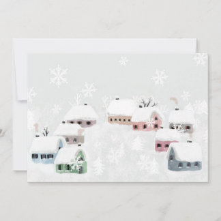 Cartes Pour Fêtes Annuelles Illustration du Jour des neiges de Noël blanc
