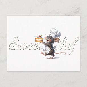 Cartes Pour Fêtes Annuelles Illustration du logo de la souris "Sweet Chef"