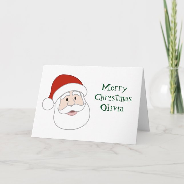 Cartes Pour Fêtes Annuelles Illustration et texte du Père Noël (Devant)