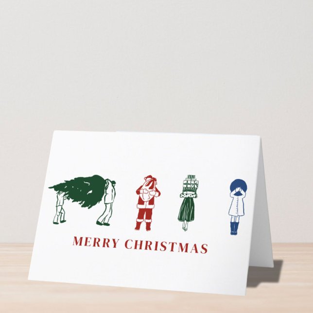 Cartes Pour Fêtes Annuelles Illustration joyeux Noël mignonne (Créateur téléchargé)