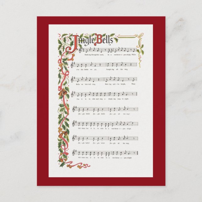 Cartes Pour Fêtes Annuelles Illustration musicale de tintements du carillon (Devant)