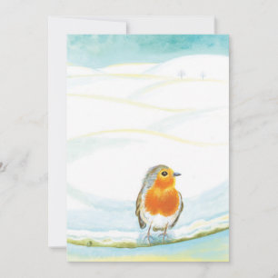 Cartes Pour Fêtes Annuelles Illustration Red Robin Bird & Winter