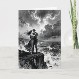 Cartes Pour Fêtes Annuelles Illustration vintage couple romantique Fête des Pè