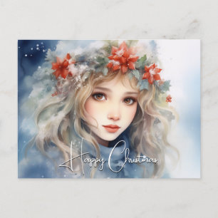 Cartes Pour Fêtes Annuelles Imaginaire Fée d'hiver Noël