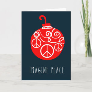 Cartes Pour Fêtes Annuelles Imaginez la paix pour les vacances