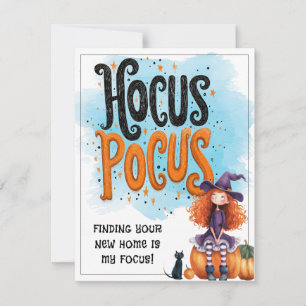 Cartes Pour Fêtes Annuelles Immobilier Personnalisé Hocus Pocus Halloween
