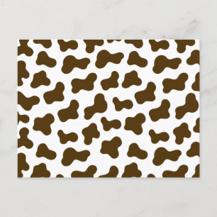 Cartes Pour Fêtes Annuelles Impression de vache Brown