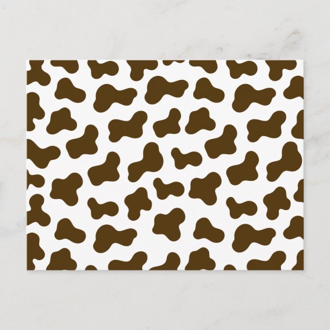 Cartes Pour Fêtes Annuelles Impression de vache Brown (Devant)