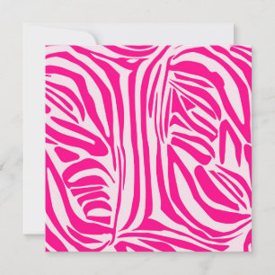 Cartes Pour Fêtes Annuelles Impression zèbre rose