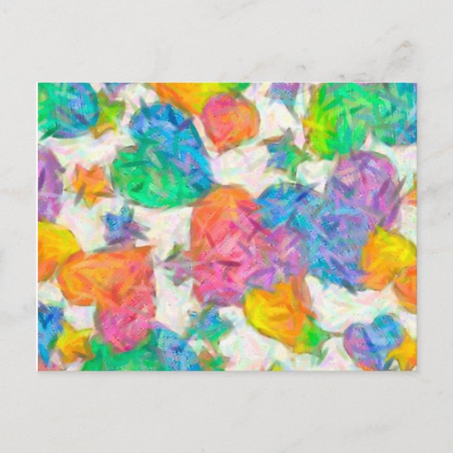 Cartes Pour Fêtes Annuelles Impressionniste Pastel Valentine Hearts (Devant)