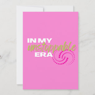 Cartes Pour Fêtes Annuelles Inarrêtable, Dans mon époque imparable, Preppy, ro
