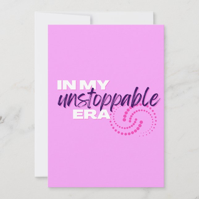 Cartes Pour Fêtes Annuelles Inarrêtable, Dans mon époque imparable, Preppy, ro (Devant)