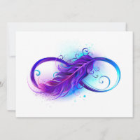 Infini avec plume violette