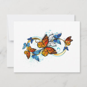 Cartes Pour Fêtes Annuelles Infini de papillons monarques