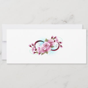 Cartes Pour Fêtes Annuelles Infinité avec les fleurs Sakura