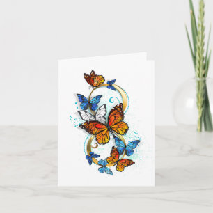 Cartes Pour Fêtes Annuelles Infinité de papillons monarques