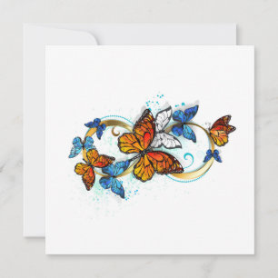 Cartes Pour Fêtes Annuelles Infinité de papillons monarques