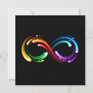 Cartes Pour Fêtes Annuelles Infinity symbol of rainbow comets