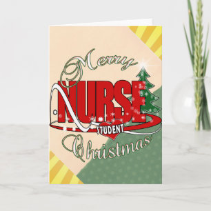 CARTES POUR FÊTES ANNUELLES INFIRMIER ÉTUDIANT NOËL