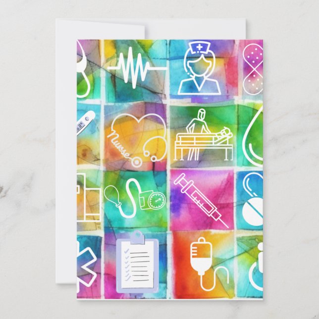 Cartes Pour Fêtes Annuelles Infirmière (Devant)