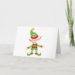 Cartes Pour Fêtes Annuelles Infirmière Elfe Noël Cadeaux de soins infirmiers