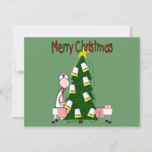 Cartes Pour Fêtes Annuelles Infirmière Noël Design "Joyeux Noël"