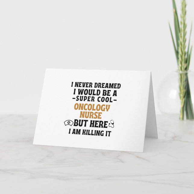 CARTES POUR FÊTES ANNUELLES INFIRMIÈRE ONCOLOGIQUE (Devant)