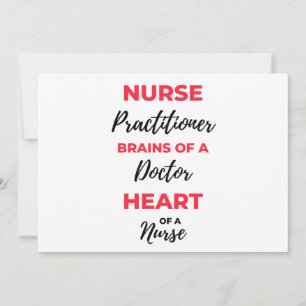 Cartes Pour Fêtes Annuelles Infirmière Praticien Cerveau D'Un Coeur Médecin 2