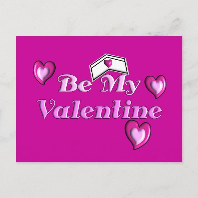 Cartes Pour Fêtes Annuelles Infirmière Valentine Cadeaux "Be My Valentine" (Devant)