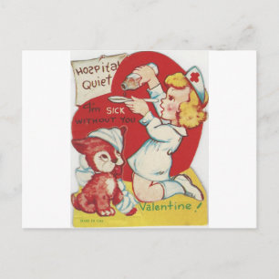Cartes Pour Fêtes Annuelles Infirmière vintage Valentine