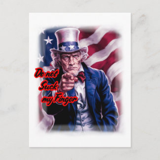 Cartes Pour Fêtes Annuelles Influenceur et oncle Sam patriotique sur un