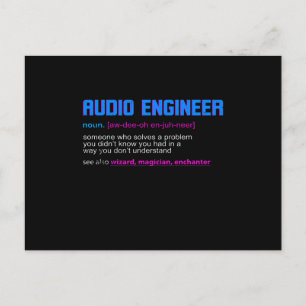 Cartes Pour Fêtes Annuelles Ingénieur audio Funny