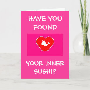 Cartes Pour Fêtes Annuelles Inner Sushi Valentine's Day Card
