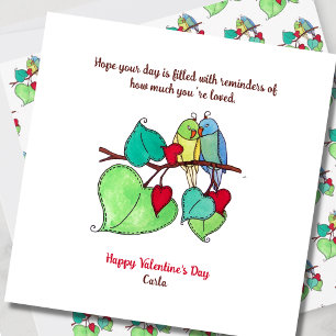 Cartes Pour Fêtes Annuelles Inséparables Valentine's Day Holiday Card