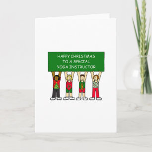 Cartes Pour Fêtes Annuelles Instructeur de yoga Joyeux Noël