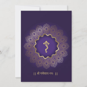 Cartes Pour Fêtes Annuelles Invit mariage traditionnelle indienne royale bleue