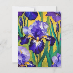 Cartes Pour Fêtes Annuelles Iris B violet