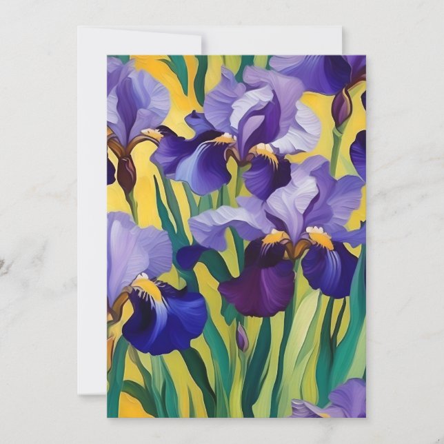 Cartes Pour Fêtes Annuelles Iris Violet A (Devant)