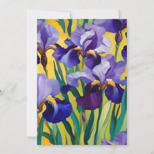 Cartes Pour Fêtes Annuelles Iris Violet A