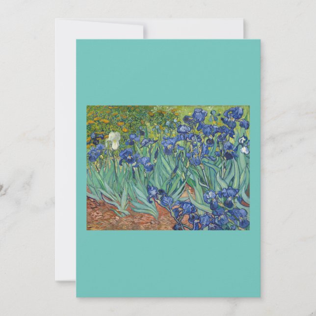 Cartes Pour Fêtes Annuelles Irises par Van Gogh (Devant)